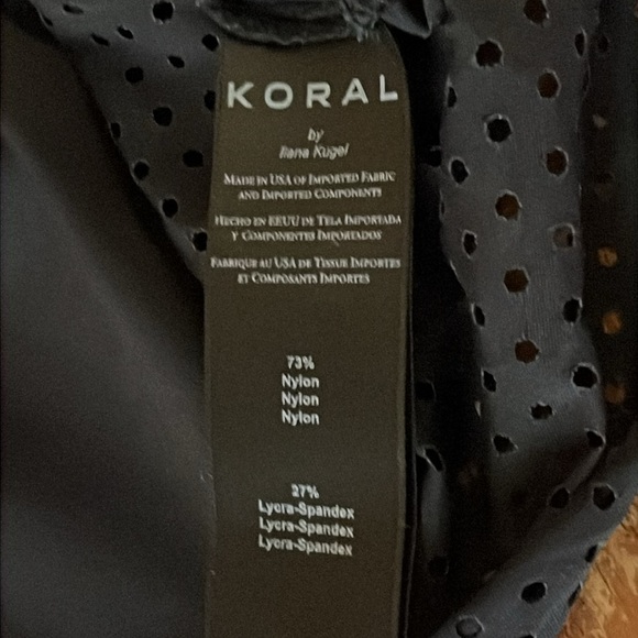 Koral Asymmetrical Black Tank Top Sz XS - Picture 9 of 9